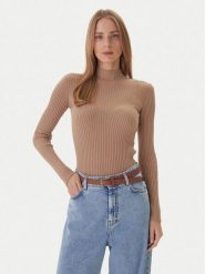 Kontatto Sweter 3M0814C Beżowy Regular Fit. Brązowe swetry nierozpinane damskie Kontatto, m, bez wzorów, z syntetyku, bez kołnierzyka, bez ramiączek. Za 259.99 zł.