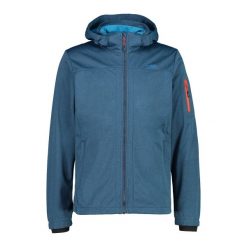Kurtka turystyczna z kapturem CMP. Niebieskie kurtki męskie CMP, bez wzorów, z polaru, z kapturem, trekkingowe. Za 349.40 zł.
