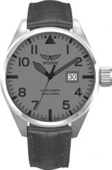 Zegarek Aviator Zegarek męski Aviator V.1.22.0.150.4 szary. Szare zegarki męskie AVIATOR, bez wzorów. Za 1,700.00 zł.