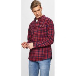 Wrangler - Koszula. Czerwone koszule męskie Wrangler, m, bez wzorów, z bawełny, casualowe, bez kołnierzyka, bez ramiączek. W wyprzedaży za 109.90 zł.