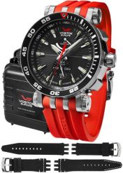 Zegarek męski Vostok Europe YN84-575A538SR czerwony. Czerwone zegarki męskie Vostok Europe, bez wzorów. Za 6,944.21 zł.
