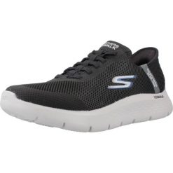 Tenisówki Skechers Model Slip Ins: Go Walk Kolor Czarny. Czarne trampki męskie Skechers, bez wzorów, z tkaniny, casualowe, bez zapięcia. Za 359.99 zł.