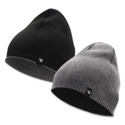 Czapka Dwustronna, Grafitowo-Czarna Ciepła, Jesienno-Zimowa, Beanie -Pako Jeans. Szare czapki męskie Pako Jeans, na zimę, bez wzorów, z dzianiny. Za 49.00 zł.