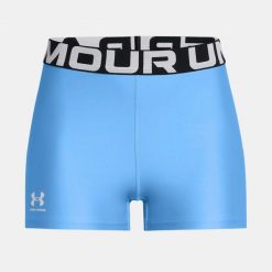 Krótkie legginsy treningowe damskie UNDER ARMOUR szybkoschnące kolarki. Niebieskie legginsy damskie Under Armour, bez wzorów. Za 91.99 zł.