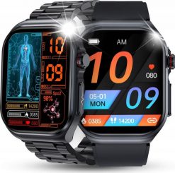 SMARTWATCH MĘSKI ZEGAREK EKG FUNKCJA POMIARU CUKRU AMOLED CIŚNIENIE ROZMOWY. Zegarki męskie JG Smart, bez wzorów. Za 299.99 zł.