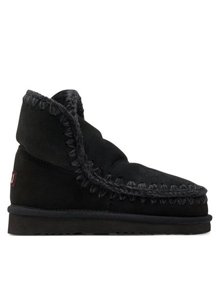 Mou Śniegowce Eskimo18 Czarny. Czarne śniegowce damskie Mou, ze skóry, bez zapięcia. Za 639.99 zł.