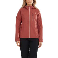 Płaszcz przeciwdeszczowy damski Fundango Piora Waterproof. Czerwone płaszcze damskie FUNDANGO, m, bez wzorów, z poliesteru, eleganckie, bez kołnierzyka, bez kaptura. Za 419.90 zł.