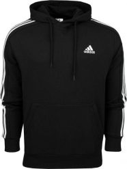 Adidas Bluza męska adidas Essentials French Terry 3-Stripes Hoodie czarna IC0435 M. Czarne bluzy męskie Adidas, m, bez wzorów, bez kaptura. Za 222.25 zł.