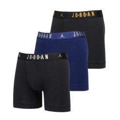 Bokserki męskie Air Jordan Flight Cotton Core 3-Pack Boxer Brief - JM0622-K5X. Czarne bokserki męskie Jordan, bez wzorów. Za 228.85 zł.