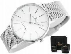 Zegarek ZEGAREK DAMSKI G. ROSSI RIVIA +BOX +GRAWER mesh modny srebrny. Szare zegarki damskie NoName, z meshu, srebrne. Za 349.80 zł.