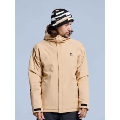 Kurtka narciarska męska – Arctic 2L ocieplana – Ciepły piasek. Brązowe kurtki sportowe męskie POEDERBAAS, na zimę, l, bez wzorów, z poliesteru, bez kaptura, narciarskie. Za 915.52 zł.