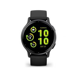 Second Life - Zegarek Smartwatch Garmin vívoactive 5 - Stan Dobry. Czarne zegarki męskie Garmin, bez wzorów, z materiału, plastikowe. Za 674.99 zł.