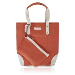 Shopperka pomarańczowa Paolo Peruzzi E-23-OR. Brązowe shopperki damskie Paolo Peruzzi, bez wzorów, z bawełny, bez dodatków. Za 129.99 zł.