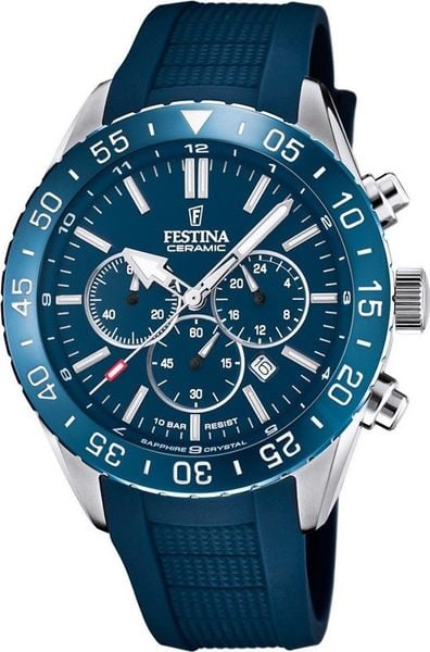Zegarek Festina Zegarek męski Festina F20515-1 niebieski. Niebieskie zegarki męskie Festina, bez wzorów. Za 687.00 zł.