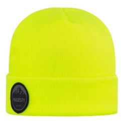 Bawełniana czapka Majesty Beanie neon yellow. Żółte czapki damskie Majesty, bez wzorów, z bawełny. Za 99.00 zł.