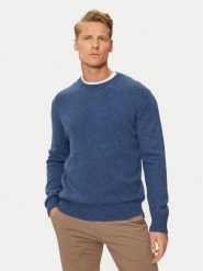 United Colors Of Benetton Sweter 103MK1N24 Niebieski Regular Fit. Niebieskie swetry męskie United Colors Of Benetton, m, bez wzorów, z wełny, bez kołnierzyka, bez ramiączek. Za 159.99 zł.