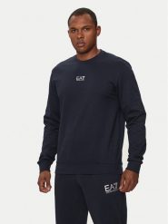 EA7 Emporio Armani Bluza 8NPM30 PJVRZ 0562 Granatowy Regular Fit. Niebieskie bluzy męskie EA7 Emporio Armani, l, bez wzorów, z bawełny, bez ramiączek, bez kaptura. Za 399.99 zł.