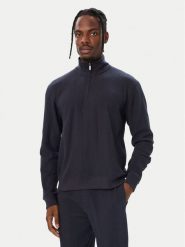 BOSS Bluza Structure 50545597 Granatowy Regular Fit. Niebieskie bluzy męskie Boss, m, bez wzorów, z bawełny, bez ramiączek, bez kaptura. Za 449.99 zł.