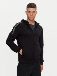 EA7 Emporio Armani Bluza 6DPM12 PJOGZ 1200 Czarny Regular Fit. Czarne bluzy męskie EA7 Emporio Armani, m, bez wzorów, z bawełny, bez ramiączek, bez kaptura. Za 569.99 zł.