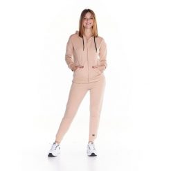 Bluza wygodna z kaptur na czas wolny na co dzień. Brązowe bluzy damskie LEONE 1947 APPAREL, m, bez wzorów, z dresówki, sportowe, bez ramiączek, bez kaptura. W wyprzedaży za 286.28 zł.