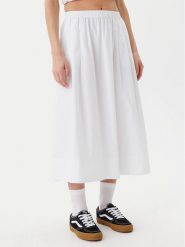 Vans Spódnica midi Francesca VN000M9R Biały Regular Fit. Białe spódnice damskie Vans, m, bez wzorów, z wiskozy, midi. Za 179.99 zł.