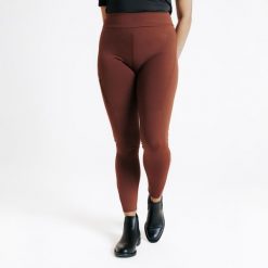 Legginsy jeździeckie damskie 500 full grip. Brązowe legginsy damskie FOUGANZA, bez wzorów, z lycry. Za 169.99 zł.