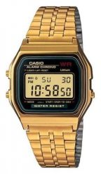 Casio A159WGEA-1 zegarek Zegarek z bransoletką Elektroniczny Złoto. Żółte, cyfrowe zegarki sportowe Casio, bez wzorów, złote. Za 273.99 zł.