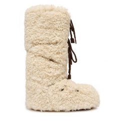 Śniegowce Moon Boot. Brązowe śniegowce damskie Moon Boot, bez zapięcia. Za 1,499.00 zł.