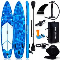 Deska SUP pompowana 320 cm z siedziskiem do pływania THUNDER zestaw plecak. Plecaki męskie THUNDER, bez wzorów, z gumy, sportowe. Za 679.00 zł.