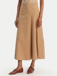 Weekend Max Mara Spódnica trapezowa Zattera 2615101042 Beżowy Regular Fit. Brązowe spódnice damskie Weekend Max Mara, bez wzorów, z bawełny, trapezowe. Za 1,209.00 zł.