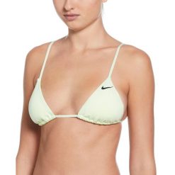 Góra od stroju pływackiego Nike Essential Triangle Bikini. Żółte bikini Nike, bez wzorów. Za 79.99 zł.