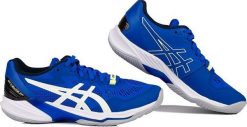 Asics Buty męskie Asics Sky Elite FF 2 niebiesko-białe 1051A064 404 41,5. Białe buty sportowe męskie Asics, bez wzorów, bez zapięcia. Za 611.47 zł.