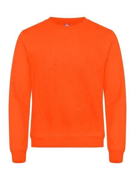 Clique Basic Roundneck uniseks bluza z okrągłym dekoltem visibility orange. Brązowe bluzy damskie CLIQUE, m, bez wzorów, z bawełny, bez ramiączek, bez kaptura. Za 149.48 zł.