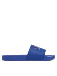 Tommy Hilfiger Klapki Flags Pool Slide FM0FM05431 Niebieski. Niebieskie klapki męskie Tommy Hilfiger, bez wzorów, ze skóry, bez zapięcia. Za 119.99 zł.