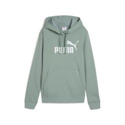 Damska bluza z kapturem z logo No.1 ESS PUMA Green Moon. Zielone bluzy damskie Puma, uniwersalny, bez wzorów, sportowe, bez ramiączek, z kapturem. W wyprzedaży za 114.00 zł.