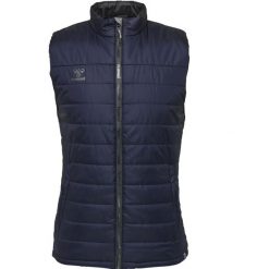 Kurtka sportowa damska Hummel North Waistcoat bez rękawów. Niebieskie kurtki sportowe damskie Hummel, s, bez wzorów, z puchu, bez ramiączek, bez kaptura. Za 310.65 zł.