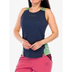 Top damski La Sportiva Traverse Tank. Niebieskie topy damskie La Sportiva, bez wzorów, bez kołnierzyka, bez ramiączek. Za 210.80 zł.