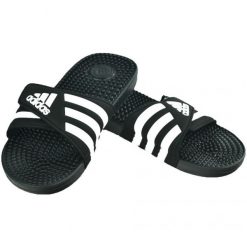 Klapki adidas Adissage M F35580 czarne. Czarne klapki męskie bez wzorów, bez zapięcia. Za 185.66 zł.