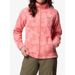 Bluza damska bez kaptura Columbia Benton Springs Printed Full Zip. Czerwone bluzy damskie Columbia, bez wzorów, sportowe, bez ramiączek, bez kaptura. Za 224.99 zł.