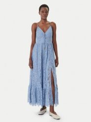 MICHAEL Michael Kors Sukienka letnia MS683HQKQ9 Błękitny Regular Fit. Niebieskie sukienki damskie MICHAEL Michael Kors, na lato, m, bez wzorów, z bawełny, bez kołnierzyka, bez ramiączek. Za 1,389.00 zł.