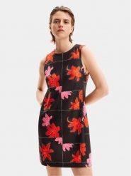 Desigual Sukienka letnia Houston 24SWVW01 Czarny Regular Fit. Czarne sukienki damskie Desigual, na lato, xl, bez wzorów, z syntetyku, bez kołnierzyka, bez ramiączek. Za 339.99 zł.