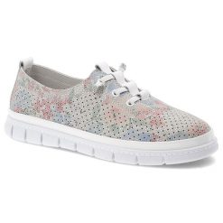 Półbuty damskie Filippo, ze skóry naturalnej perforowana cholewka wzorzysty motyw sznurowane lekka podeszwa casual, białe, DP7671/26. Białe półbuty damskie Filippo, na lato, bez wzorów, ze skóry, casualowe, bez obcasa, bez zapięcia. Za 179.00 zł.