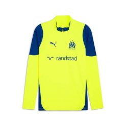Treningowa góra 1/4 zip OM 2025/26. Żółte koszulki sportowe męskie Puma, bez wzorów, bez ramiączek, do piłki nożnej. Za 317.00 zł.