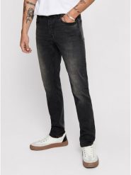 Only & Sons Jeansy Loom 22010447 Czarny Slim Fit. Czarne jeansy męskie Only & Sons, z bawełny. Za 119.99 zł.
