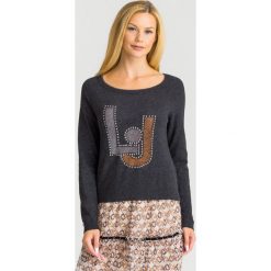 SWETER Liu Jo. Brązowe swetry nierozpinane damskie Liu Jo, l, bez wzorów, z kaszmiru, z asymetrycznym kołnierzem, bez ramiączek. Za 679.00 zł.