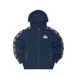 Kurtka z kapturem Lonsdale Ouston. Czarne kurtki męskie Lonsdale, xl, z aplikacjami, z materiału, z kapturem. Za 383.00 zł.