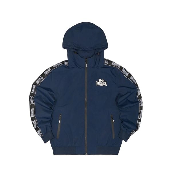 Kurtka z kapturem Lonsdale Ouston. Czarne kurtki męskie Lonsdale, xl, z aplikacjami, z materiału, z kapturem. Za 389.00 zł.