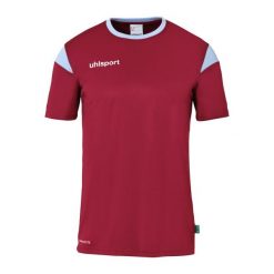 Koszulka Uhlsport Squad 27. Czerwone bluzki damskie Uhlsport, bez wzorów, z dżerseju, sportowe, bez kołnierzyka, bez ramiączek. Za 109.50 zł.