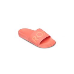 Klapki damskie SLIPPY II. Czerwone klapki damskie Roxy, bez wzorów, z gumy, sportowe, bez obcasa, bez zapięcia. Za 109.99 zł.