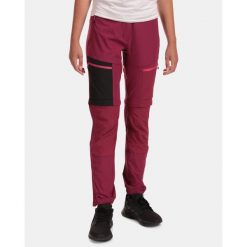Damskie spodnie outdoorowe 2 w 1 Kilpi HOSIO-W. Czerwone spodnie sportowe damskie Kilpi, bez wzorów, z nylonu, sportowe, trekkingowe. Za 380.74 zł.